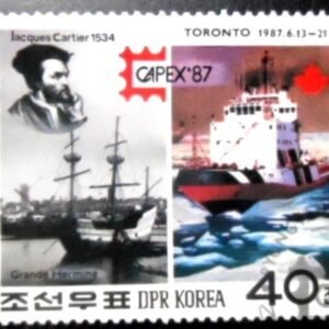 1987 -  Jacques Cartier his ship “Grande Hermine” and “Terry Fox”