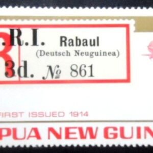 1973 - Surcharged registration label of New Guinea