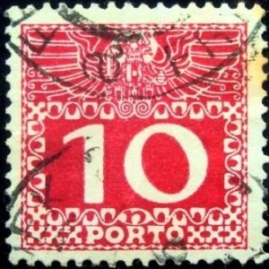 1908 - Imperial coat of arms & digit 10