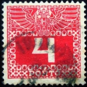 1908 - Imperial coat of arms & digit 4
