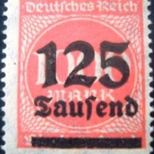 1923 - Surch with new value in Tausend or Millionen 125