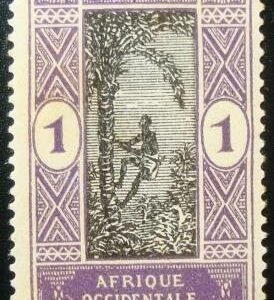 1913 - Man climbing oil palm