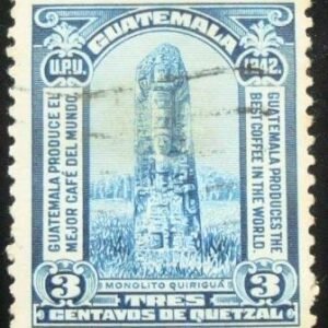 1942 - Mayan Stele at Quiriguá 3 deep blue