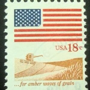 1981 - Flag and field of wheat
